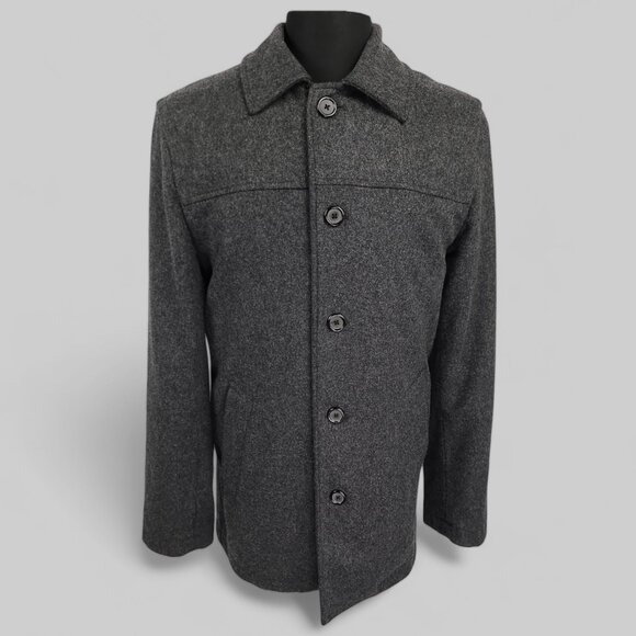 J Crew Men’s Wool Blend Car Coat Gray • Size Medium - Picture 1 of 15